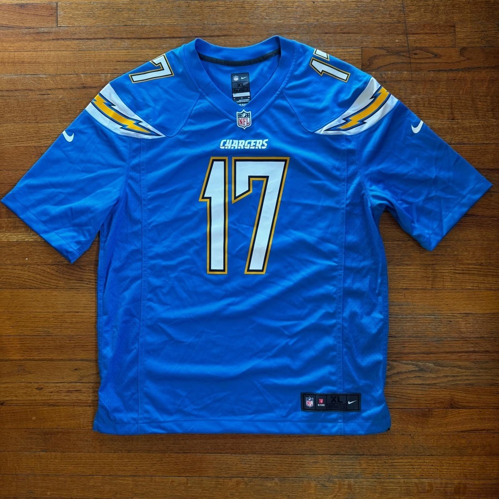 Nike NFL On Field Philip Rivers 17 Los Angeles Chargers Jersey Powder Blue XL‎